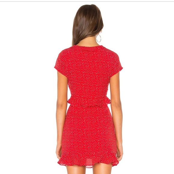 Super Down Mercy Polka Dot Dress in Red - Picture 4 of 7